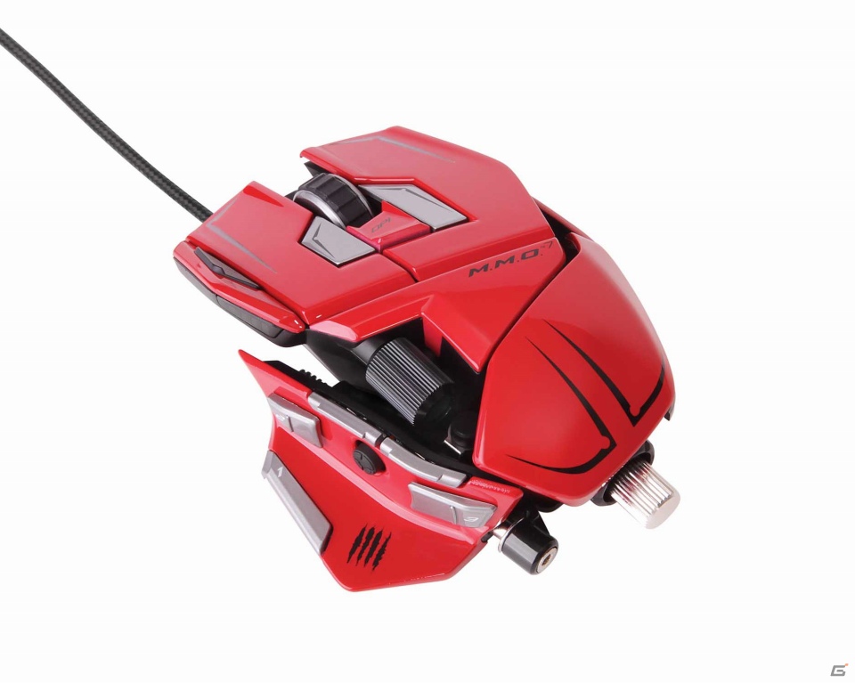 マッドキャッツ、ゲーミングマウス「Cyborg M.M.O.7」新色2種・グロッシーホワイト＆グロッシーレッドを発売決定―最大90種の機能・マクロをプリセット可能の画像2