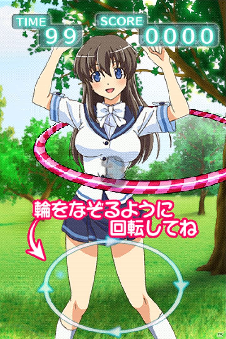 Android「たわゆれっ！ブラフープ」体験版が配信―女の子の腰を回してダイエットを手伝うお色気系バランスゲームの画像2