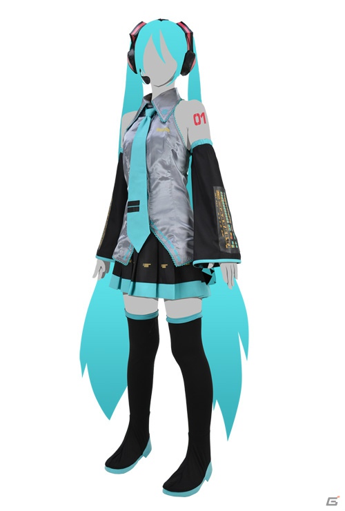 日本のみならず世界中で人気を集める、ポップでキュートなバーチャル・アイドル歌手「初音ミク」の公式コスチュームがついに新登場の画像1