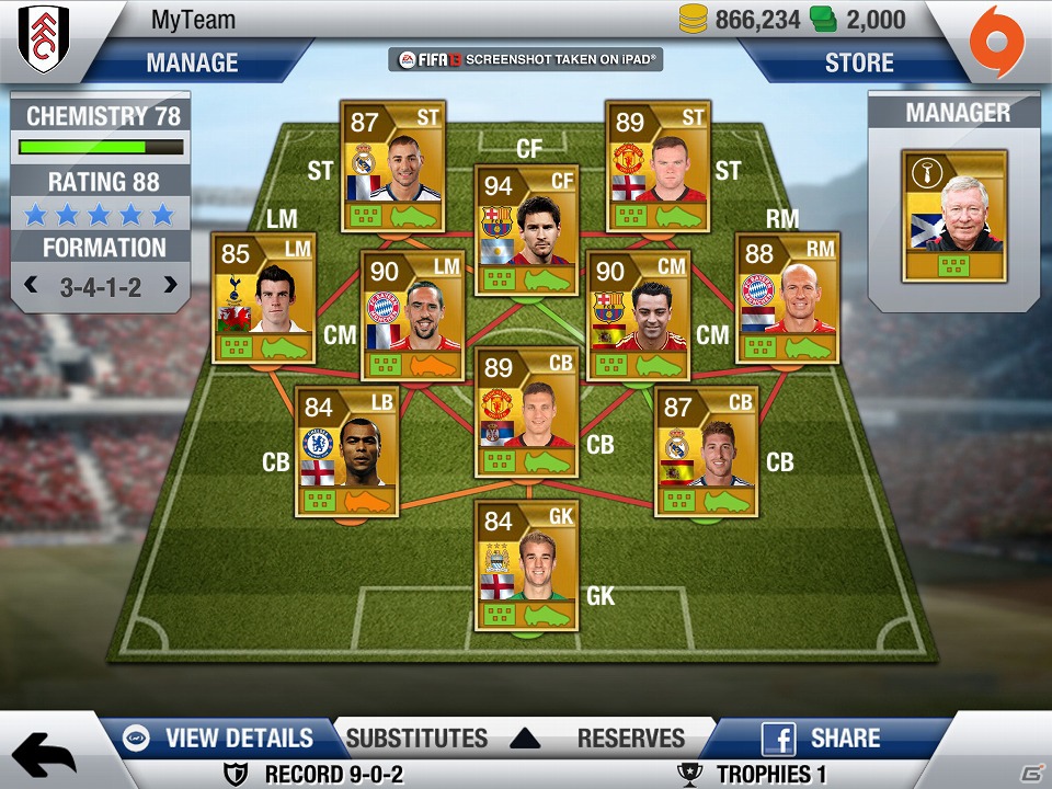 iOS「FIFA 13 by EA SPORTS」新ゲームモード「FIFA Ultimate Team」を搭載する大型アップデートを配信の画像1