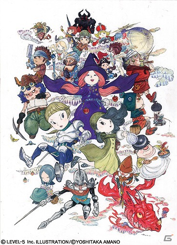 3DS「ファンタジーライフ」購入特典「ミニサントラCD」のジャケットに使用される天野喜孝氏が描いたイメージイラストを公開の画像4