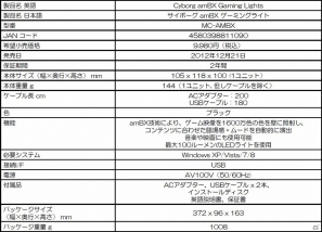 マッドキャッツ、PCゲームに連動する間接照明LEDライト「サイボーグ amBX ゲーミングライト」を12月21日に発売の画像12