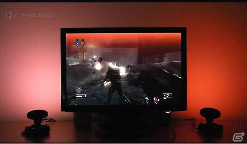 マッドキャッツ、PCゲームに連動する間接照明LEDライト「サイボーグ amBX ゲーミングライト」を12月21日に発売の画像1