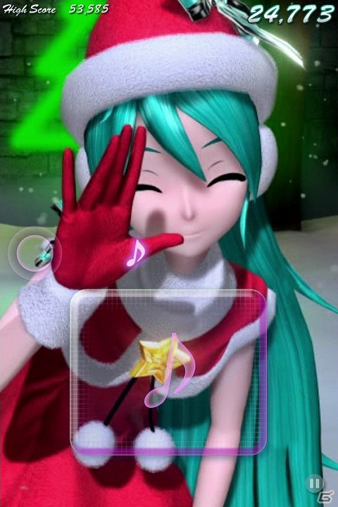 iPhone「ミクフリック／02」クリスマスをミク一色に染める追加楽曲が登場！＜Winter_Pack01＞配信開始の画像1