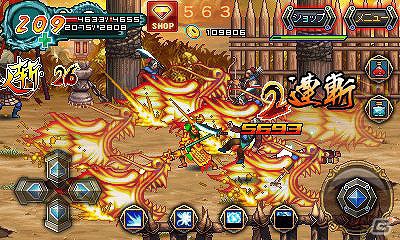 斬って斬って斬りまくる爽快横スクロールアクション！Android「激戦！三国BRAVE」Google Playにて配信開始の画像3