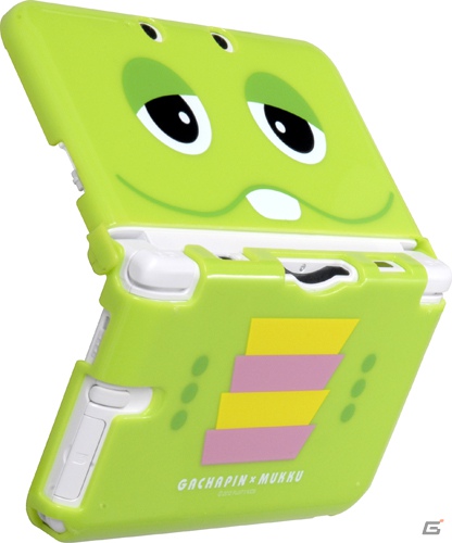 サイバーガジェット、ガチャピン＆ムックをモチーフにした3DSLL用アクセサリーを12月29日に発売の画像2