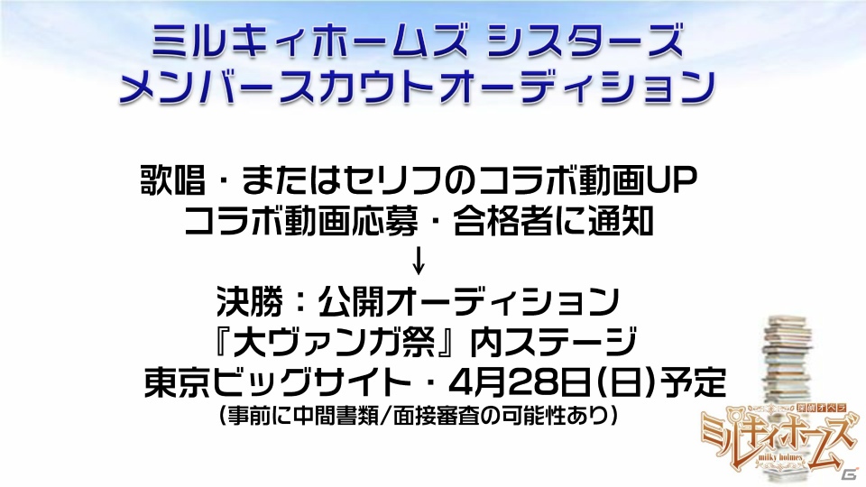 DAM★とも動画を使ったキャストオーディションも！新プロジェクト「ミルキィホームズ シスターズ」の始動が明らかになったミルキィホームズプロジェクト発表会をレポートの画像19