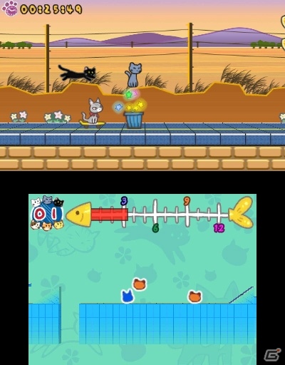 3DS「peakvox ミュウミュウトレイン」ニンテンドーeショップにて配信開始！スケボーネコの超スピードジャンプアクションの画像3