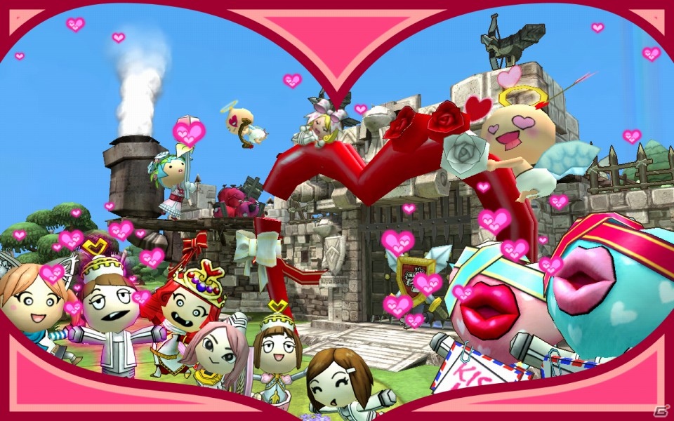 Xbox 360「Happy Wars」お城がバレンタインバージョンに様変わりするバレンタインデコレーションが開催の画像4