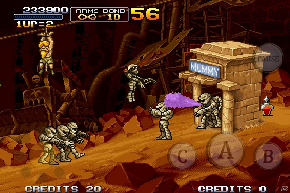 NEOGEO版を完全移植したiPhone/Android「メタルスラッグ2」が配信開始―ネットワークランキングやBluetoothにも対応の画像7