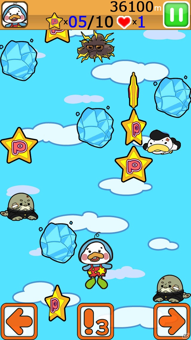 大砲で空に飛ばされた「ブサかわ」なペンギンたちをタップで操ろう！iOS「飛べ！ペンペ」配信開始の画像3
