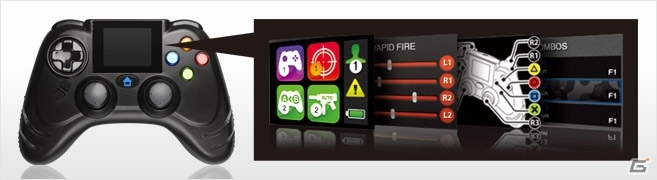 LCD液晶画面を搭載したオリジナルPS3用ワイヤレスコントローラ「ターボ