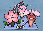 なめこもお花見準備中！LINEスタンプ「おさわり探偵なめこ栽培キット 春の訪れ」配信開始