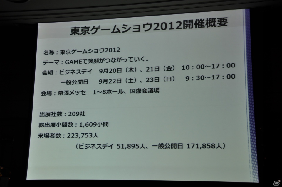 来場者の満足度向上や混雑の緩和のため、9ホール＆イベントホールも利用し規模を拡大、アジア圏にもPRを―「東京ゲームショウ 2013」開催発表会レポートの画像5