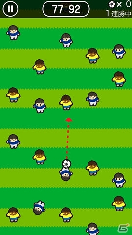100人でサッカー対決！パスを回してゴールを目指せ！iOS/Android「100人サッカー」配信開始の画像2