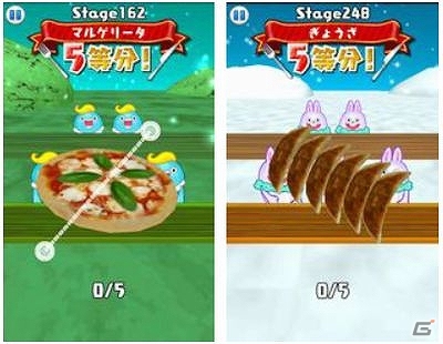 スワイプ操作で均等に食べものをカットしよう！Android「はらぺこピープル！」配信開始の画像4