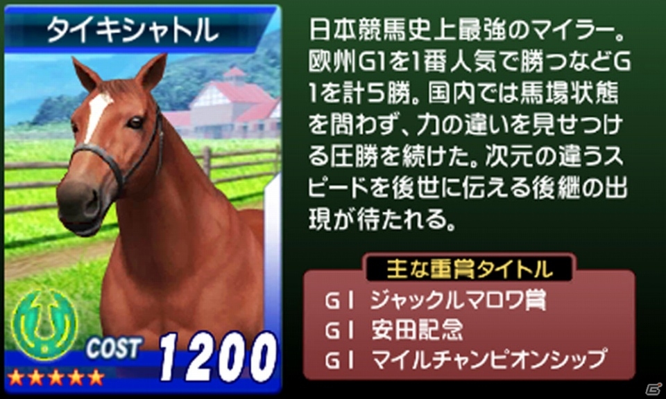 3DS初の本格競馬ゲームがお求めやすくなって再登場！「G1グランプリ Genki the Best」5月16日に発売決定の画像2