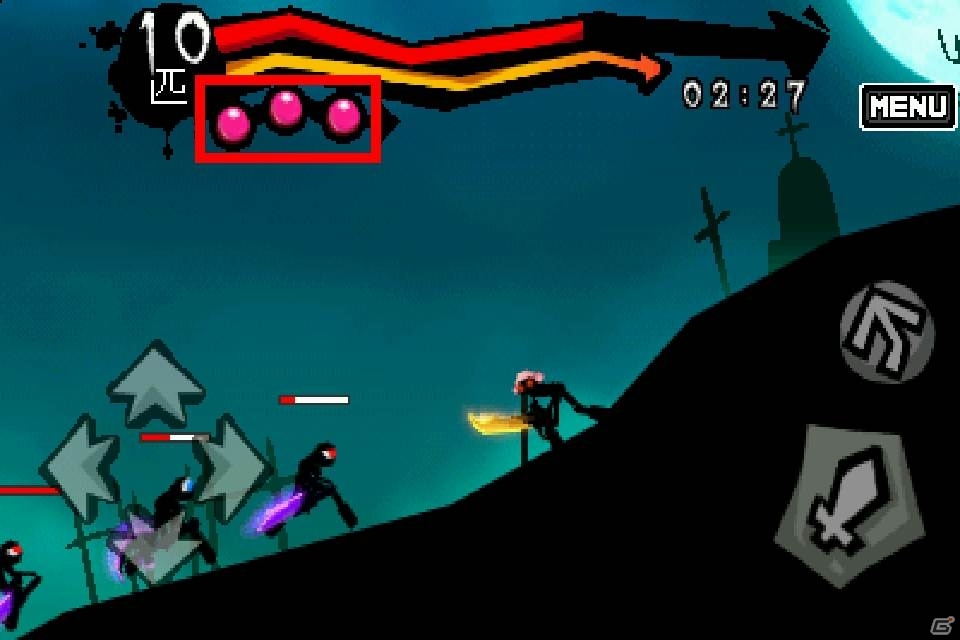 iOS「スーパー棒マン -DARKBLADE-」武器購入や怒りの珠などゲームのポイントをまとめたTIPS後編を公開の画像3