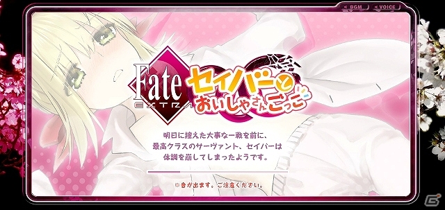 PSP「フェイト／エクストラ CCC」WEB限定スペシャルコンテンツ第2弾「セイバーとおいしゃさんごっこ」開始の画像8