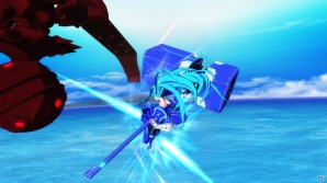 PS3「ビビッドレッド・オペレーション -Hyper Intimate Power-」あおいとの友情パワーで合体する「ビビッドブルー」の戦闘シーンを紹介の画像5
