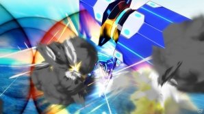 PS3「ビビッドレッド・オペレーション -Hyper Intimate Power-」あおいとの友情パワーで合体する「ビビッドブルー」の戦闘シーンを紹介の画像7