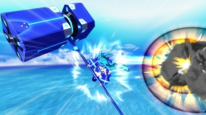 PS3「ビビッドレッド・オペレーション -Hyper Intimate Power-」あおいとの友情パワーで合体する「ビビッドブルー」の戦闘シーンを紹介の画像8