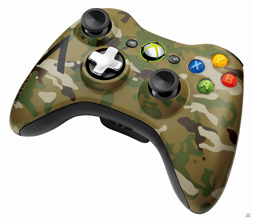 迷彩柄のカスタムデザインが施された「Xbox 360 ワイヤレス コントローラー SE (カモフラージュ)」数量限定で6月6日に発売の画像2