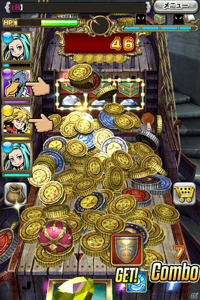 ジャラジャラ感がクセになる「コインプッシャー」×育成とバトルが楽しめる「カードRPG」が融合！iOS「コインサーガ」ゲーム内容を紹介！の画像11