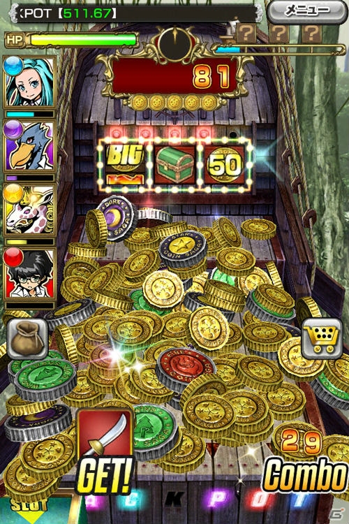 ジャラジャラ感がクセになる「コインプッシャー」×育成とバトルが楽しめる「カードRPG」が融合！iOS「コインサーガ」ゲーム内容を紹介！の画像17