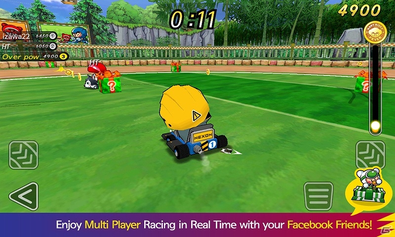 Facebook上の友達とマルチプレイ対戦ができるAndroid「KartRider Coin Rush」が配信開始の画像4