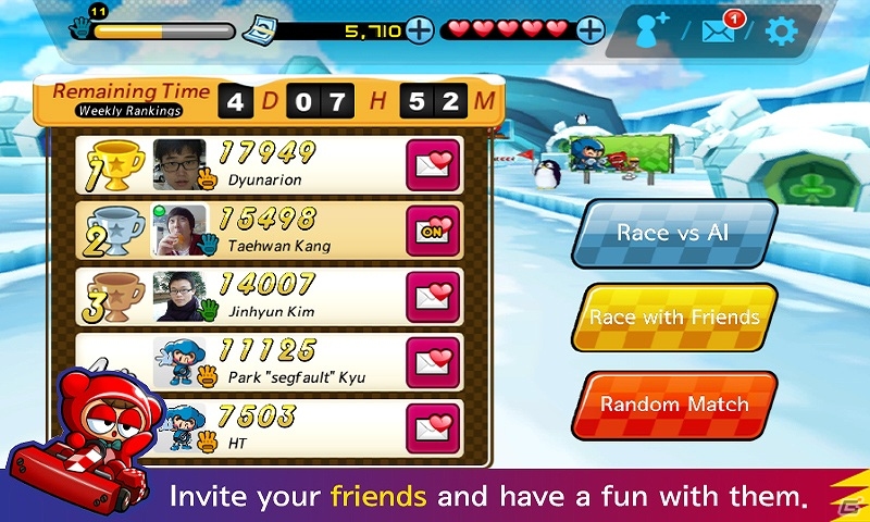 Facebook上の友達とマルチプレイ対戦ができるAndroid「KartRider Coin Rush」が配信開始の画像5