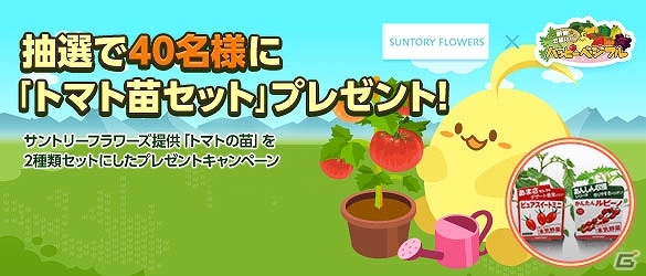 「ハッピーベジフル」サントリーフラワーズ提供の「サントリー本気野菜 トマト苗セット」プレゼントキャンペーンを実施の画像1
