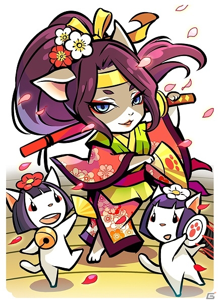Mobage/Yahoo! Mobage「のぶニャがの野望」出雲の踊り子がテーマの新カード合計7枚が追加の画像1