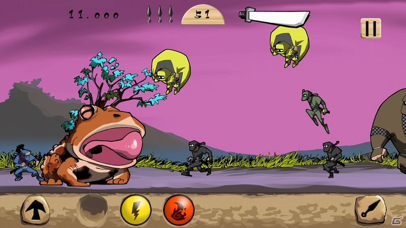 迫りくるバラエティ豊かな敵忍者を撃退するiOS「NINJAMANIA」が配信開始の画像3