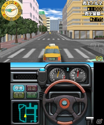 タクシーを運転して目指せ100万円！3DS「@SIMPLE DLシリーズ Vol.13 THE タクシー ～僕はカリスマ運転手～」が6月12日に配信の画像2