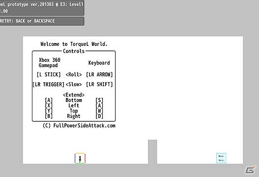 IndieCade Showcase @ E3選出作品となったPC用2Dアクションゲーム「TorqueL」がPLAYISMにて配信開始の画像2