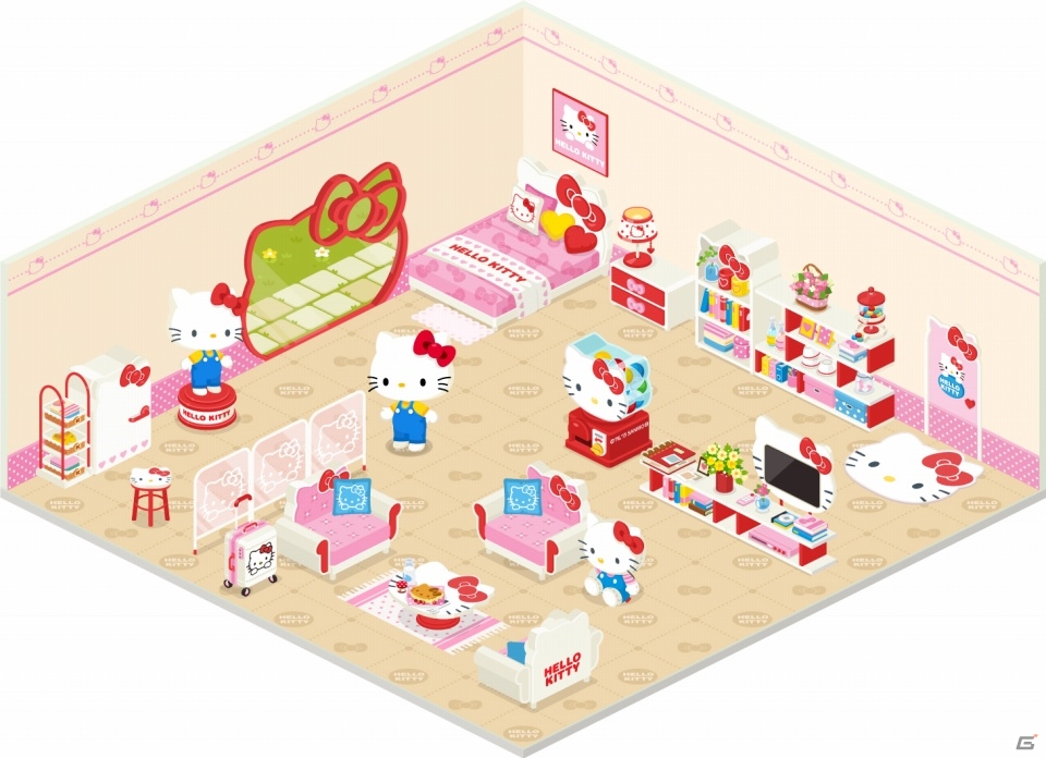 iOS/Android「LINE PLAY」キャラクターとコラボしたカスタムルームや限定アイテムの提供を開始―第1弾はサンリオの「ハローキティ」の画像1