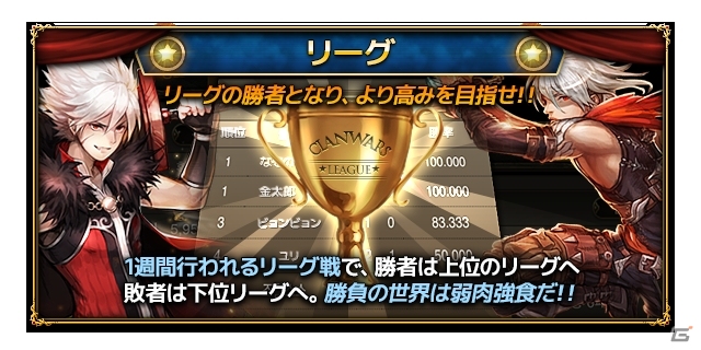 iOS/Android「リーグオブクラン」先行情報第四弾として「リーグ」「対戦場」「探索」 が公開の画像2