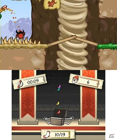 パンツで空を飛んでクツシタを集めていく難易度ゲキヤバゲーム！3DS「ゲキヤバランナー」本日より配信開始の画像2