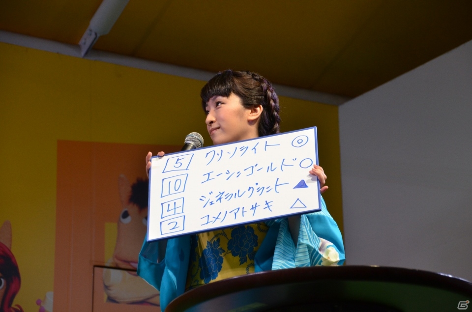 植田佳奈さんがジャパンダートダービーの優勝馬を予想―「ガンスリンガー ストラトス」と東京シティ競馬場とのコラボイベントの模様をお届けの画像7