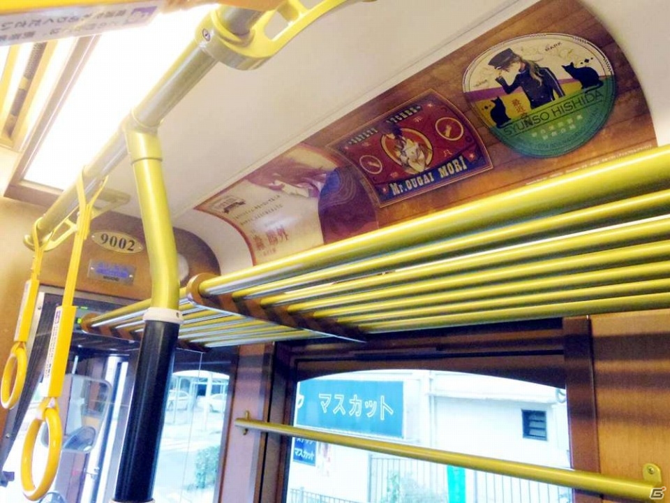 都電荒川線「9002号車」の車内が「明治東亰恋伽」仕様に―7月31日まで“めいこい列車”が走行中の画像3