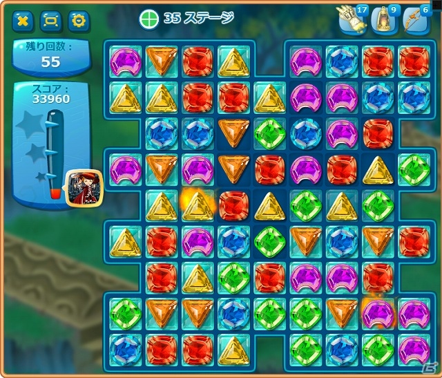 同じ色のクリスタルを並べて消していくパズルゲーム「アトランティス サガ」がYahoo! Mobageにて配信スタートの画像6