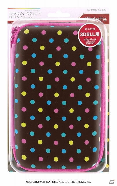「+Palette」ブランドより3DSLL/DSiLL用「デザインポーチ」＆3DSLL用「デザインカバー」8月11日より発売―どちらも全9柄が登場の画像1