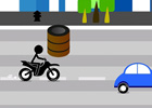 爆走バイクを上下に動かし街中を走り抜けよう！Android「爆走バイク」配信スタート