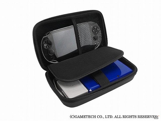 3DS LL本体やPS Vita本体などに加え周辺機器も一緒に収納できる各種携帯型ゲーム機用セミハードポーチ「メガポーチ3DLL」が発売の画像11