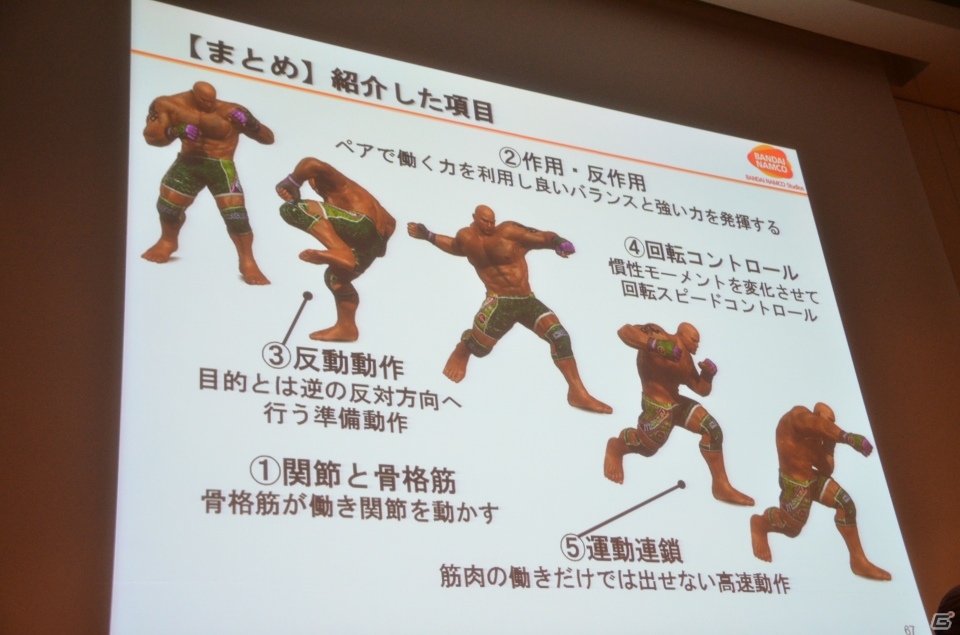 【CEDEC 2013】キャラクターのポージングには意外な秘密が？「身体の動きと原理から知る、闘うインゲームアニメーションの中身」のセッション内容をお届けの画像45