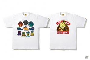 “A BATHING APE”とコラボした「モンスターハンター」TシャツのBAPE.COM限定デザインが公開の画像1