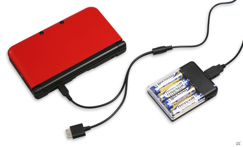 3DS/PS Vita用ケーブルと単3形アルカリ乾電池4本をセットにした「乾電池式充電アダプタV2」が9月19日に発売―属の画像2