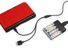 3DS/PS Vita用ケーブルと単3形アルカリ乾電池4本をセットにした「乾電池式充電アダプタV2」が9月19日に発売―属