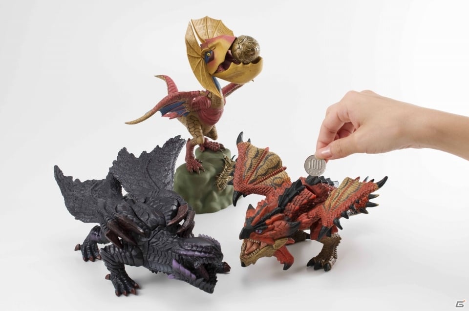「モンスターハンター」のモンスターフィギュア貯金箱が9月中旬に発売―リオレウスなど3種が登場の画像1